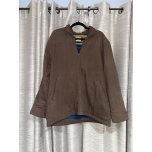 Orton Brothers men's flannel lined brown 100% cotton jacket size large